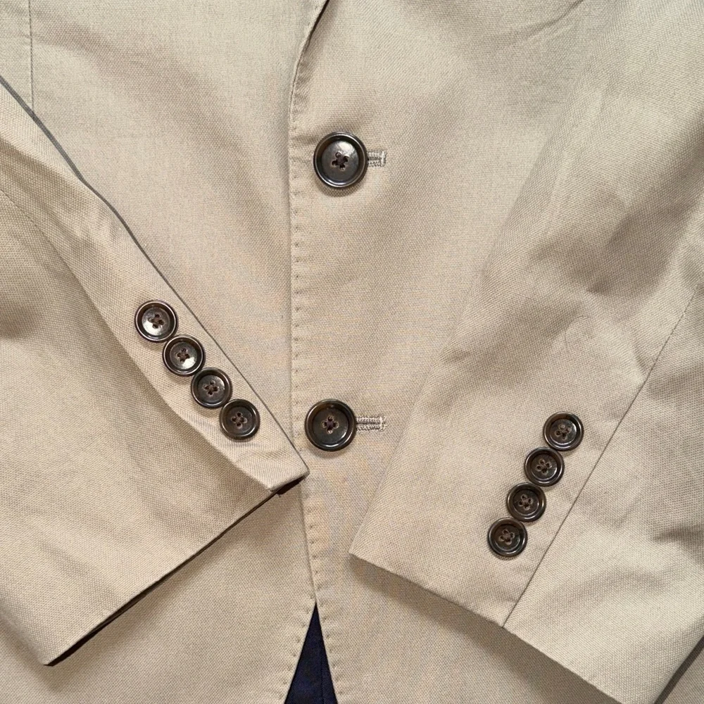 J. Crew Ludlow Slim-fit suit jacket in Italian cotton, Size 38/S, Khaki